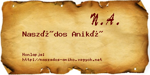 Naszádos Anikó névjegykártya